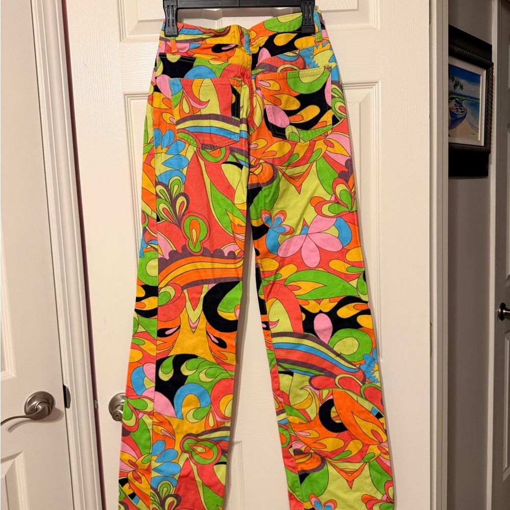 Colorful Abstract Patterned Pants - Picture 2 of 7